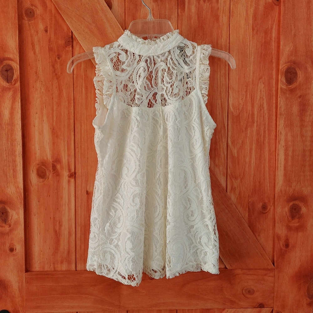 Heart Soul Cream Lace Top